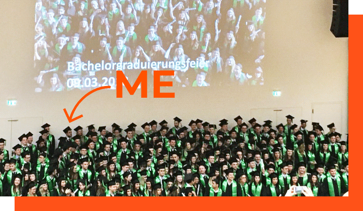 Studierende bei der Bachelor Verleihung an der Goethe Uni